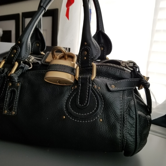 CHLOE Beautiful  Black heavy Leather purse - Picture 2 of 16